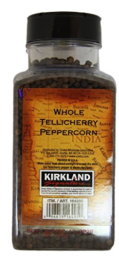 Kirkland Signature - Spices and Herbs - 14.5 Ounce Bottle - Pack of 2 (Whole Tellicherry Peppercorn)