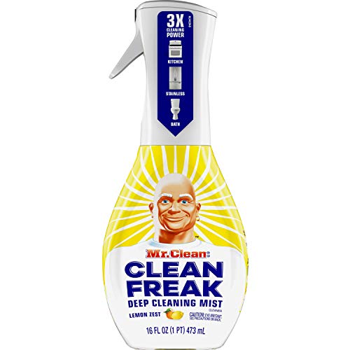 Mr. Clean, Deep Cleaning Mist Multi-Surface Spray, Lemon Zest Scent Starter Kit, 1 Count, 16 Fl Ounce