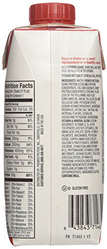 Premier Protein high Protein Shake, Strawberry Cream (11 Fl. Oz., 12 Pack) 132 Fl. Oz, 132 Ounces