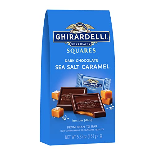 Ghirardelli Dark and Caramel Sea Salt, Chocolate Squares, 5.32 oz., 4 Count