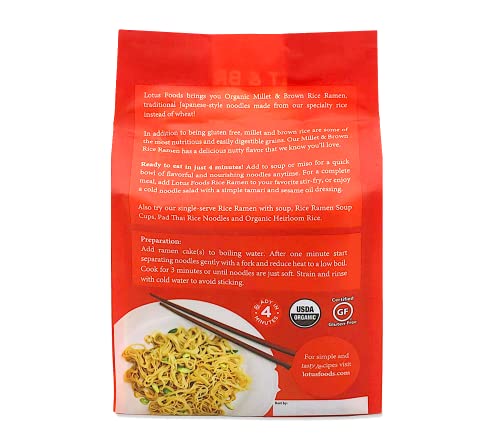 StarSun Depot Organic Rice Ramen Noodles Millet & Brown, 10 oz (1 Item only)