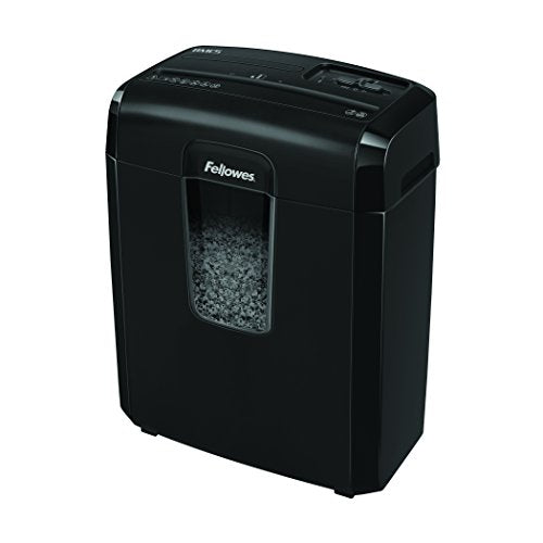 Fellowes Powershred 8MC/8MC5 8-Sheet Micro-Cut Paper Shredder, Black