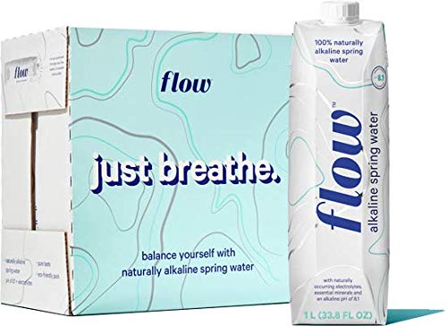 Flow Alkaline Spring Water, 100% Natural Alkaline Water, Eco-Friendly Packaging, Refreshing Taste, Boxed Mineral Water, Natural Electrolytes, Water with pH, Non-GMO, BPA-Free