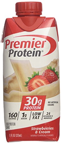 Premier Protein high Protein Shake, Strawberry Cream (11 Fl. Oz., 12 Pack) 132 Fl. Oz, 132 Ounces