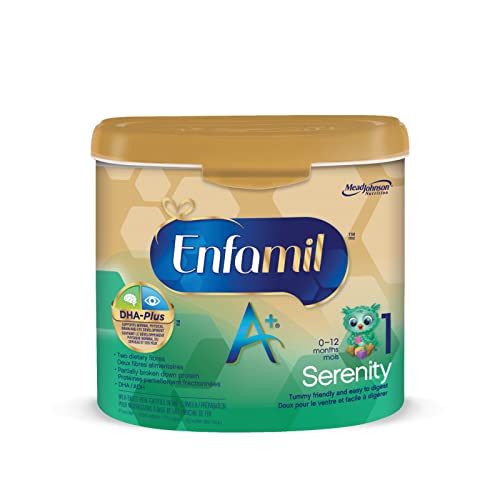 Enfamil A+ Serenity Baby Formula, Designed to promote soft stools, with Omega-3 DHA & fibre blend. Reusable Powder Tub, 578g