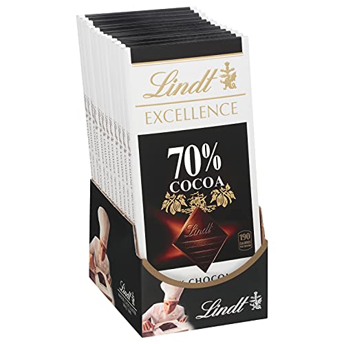 Lindt Excellence Dark Chocolate 70% Cocoa, 3.5-Ounce Packages (Pack of 12)
