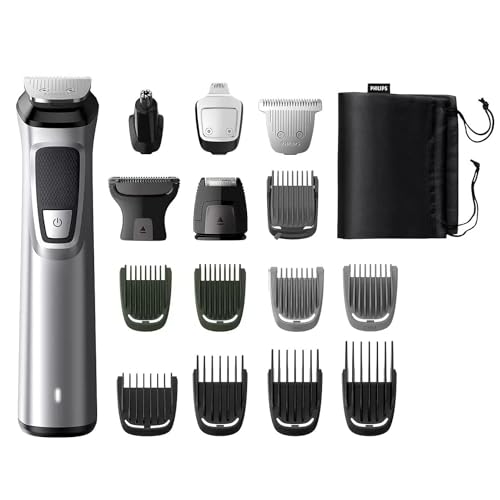 Philips Multigroom Series 7000 16-in-1 Face, Hair & Body Trimmer, MG7736/13, Silver