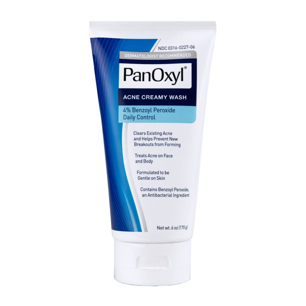 PanOxyl 4 Acne Creamy Wash, 4% Benzoyl Peroxide 6 oz (Pack of 8)
