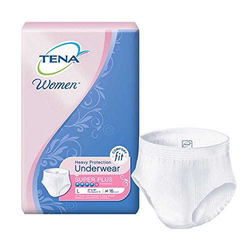 Tena Women Adult Absorbent Underwear 54900 Large Case of 64, White