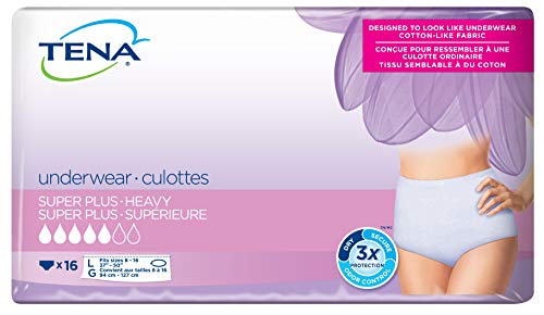 TENA Incontinence Underwear for Women, Protective, Large, 16 Count