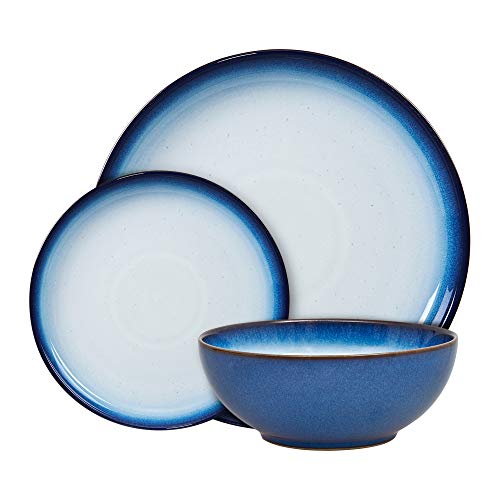 Denby Halo 12 Piece Coupe Set, Blue