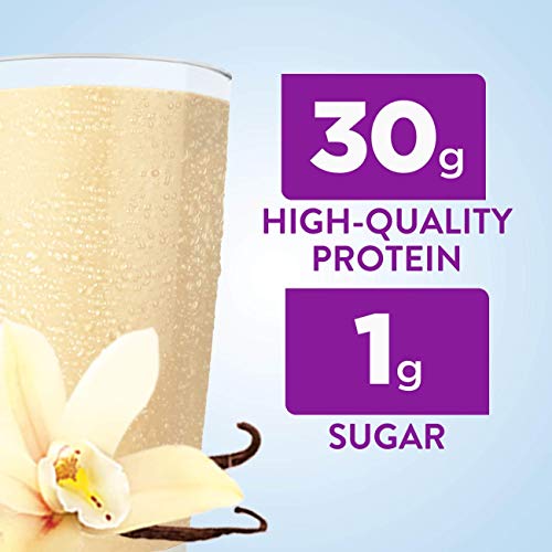 Ensure Max Protein Nutritional Shake with 30g of High-Quality Protein, 1g of Sugar, High Protein Shake, French Vanilla, 11 fl oz, 12 Count