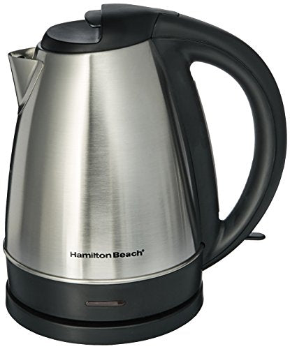 Hamilton Beach Electric Tea Kettle, Water Boiler & Heater, 1.7 L, Cordless, Auto-Shutoff & Boil-Dry Protection, Stainless Steel (40989)