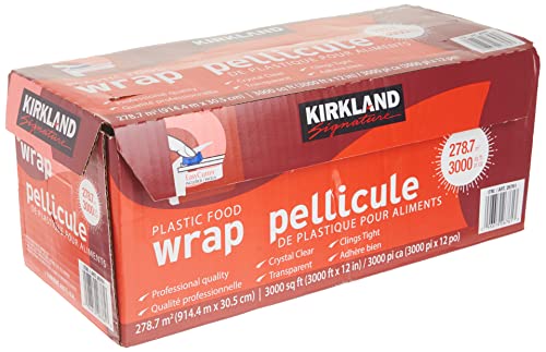 Kirkland Signature Stretch-tite Plastic Food Wrap-3000 Sq Ft, 1 Count, Packaging May Vary