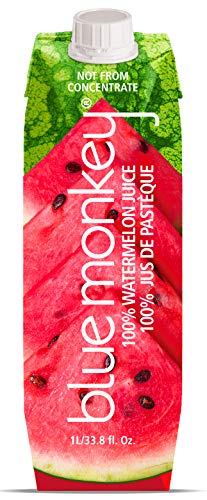 BLUE MONKEY 100% Watermelon Juice 1L, 12 Count