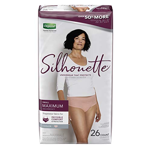 Depend Silhouette Max Absorbency Incontinence Underwear for Women, SM (60  Count) 