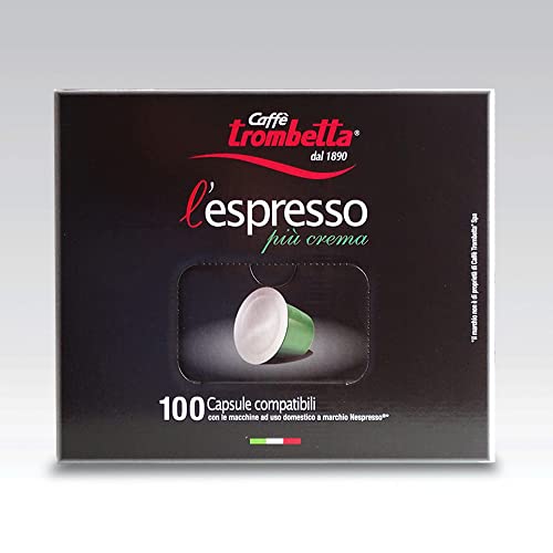 Caffè Trombetta Espresso Coffee Capsules, 100-pack