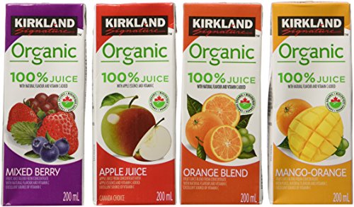 Kirkland Signature Organic 100-Percent Juice-Variety Pack-40 X 200ml Cartons, 40-Count