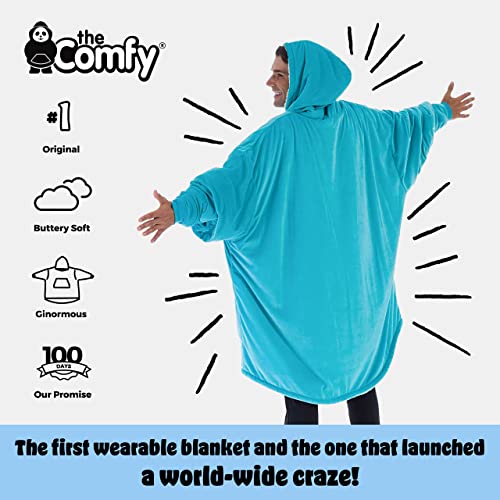 THE COMFY Original | Oversized Microfiber & Sherpa Wearable Blanket, Seen On Shark Tank, One Size Fits All…