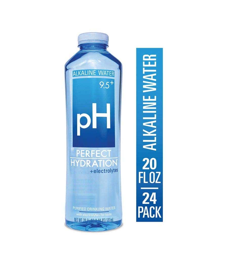 PERFECT HYDRATION Enhanced Ph 9+ Alkaline + Electrolyte Water That Helps You Hydrate Better! 591ml, 24 Count