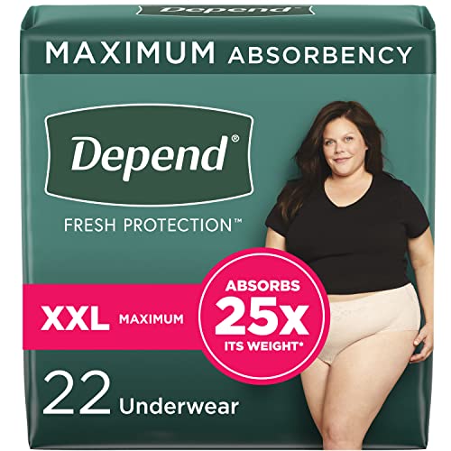Depend FIT-FLEX Incontinence Underwear for Women, Disposable, Maximum Absorbency, Value