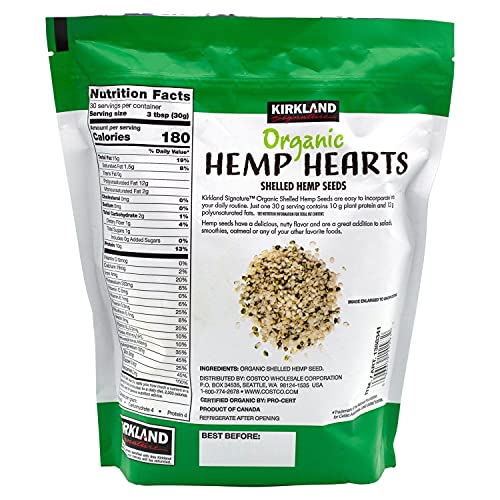 Kirkland Signature Organic Hemp Hearts, 907 g