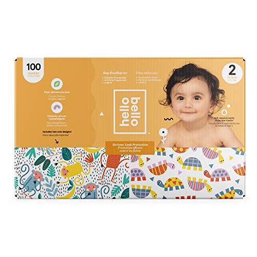 Hello Bello Club Box diapers - Monkeys and Turtles - Size 2 100 count