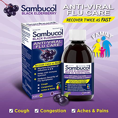 Sambucol Black Elderberry Anti-Viral Flu Care Syrup