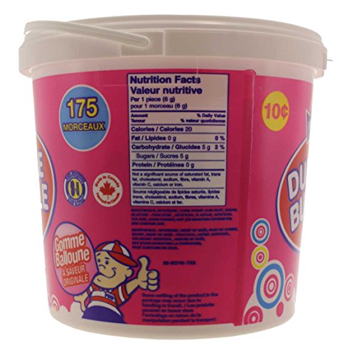 Dubble Bubble Classic 175 Count Bubble Gum Tub - 1.05kg / Gomme Balloune Dubble Bubble Gum Classique tub de 175 pièces - 1.05kg