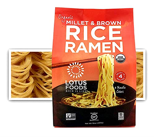 StarSun Depot Organic Rice Ramen Noodles Millet & Brown, 10 oz (1 Item only)