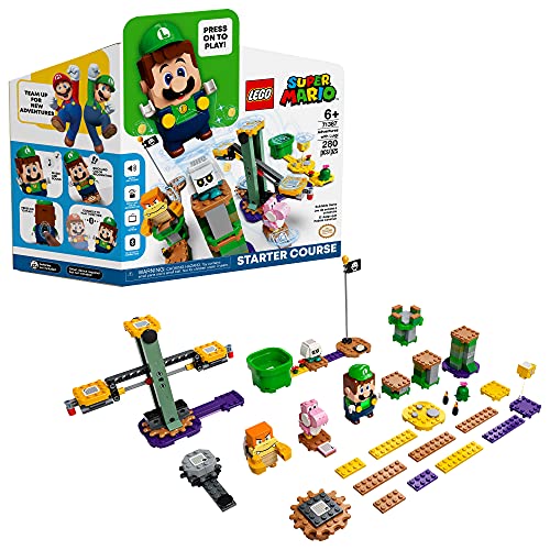 Lego Super Mario Adventures with Luigi Starter Course 71387 Building Kit; Collectible Toy Playset for Creative Kids; New 2021 (280 Pieces)