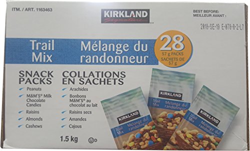 KIRKLAND SIGNATURE Trail Mix, 28 X 57 Gram, Net Wt, 1596 Gram