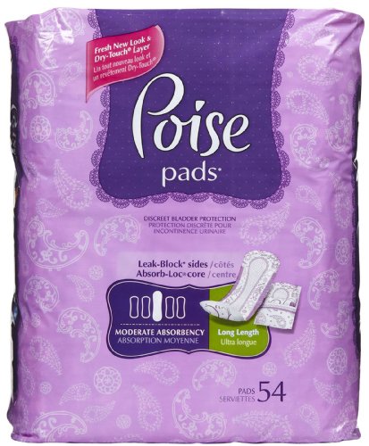 Poise Poise Pads Moderate Long 54s, 54 count