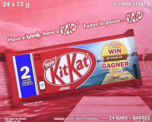 Kit Kat King Size Chocolate 24 X 73 Gram Net Wt (1752 Gram), 1752 Grams