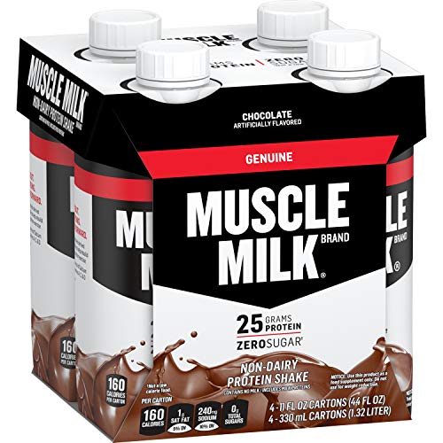 Muscle Milk Genuine Protein Shake, Chocolate, 20g Protein, 11 FL OZ, (Pack of 4)