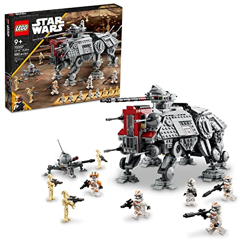 LEGO Star Wars at-TE Walker 75337 Toy Building Set; Fun Gift for Kids Aged 9 and Up; Features Commander Cody, a 212th Clone Gunner, 3 212th Clone Troopers and 3 Battle Droids