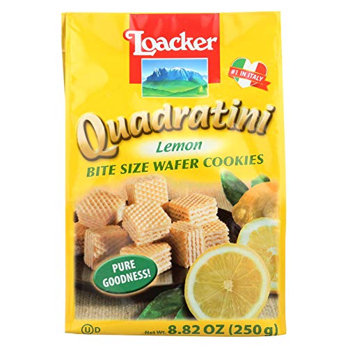 Loacker Wafer Cookie - Quadratini - Lemon Creme - 8.82 oz - case of 8 - - - - - -