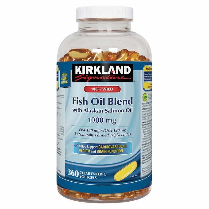 Kirkland Signature Wild Fish Oil Blend, yellow, large