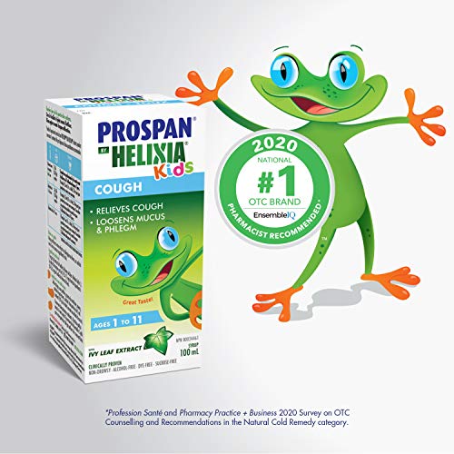 Prospan by Helixia Natural Cough Syrup with Ivy Leaf Extract - Dry & Wet Cough Relief, Helps Eliminate Mucus & Phlegm - Cough Medicine for Kids (200ml)