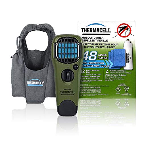 Thermacell Mosquito Repellent Camper's kit,Appliance Olive, Holster & 48-Hr Value Refill Pack