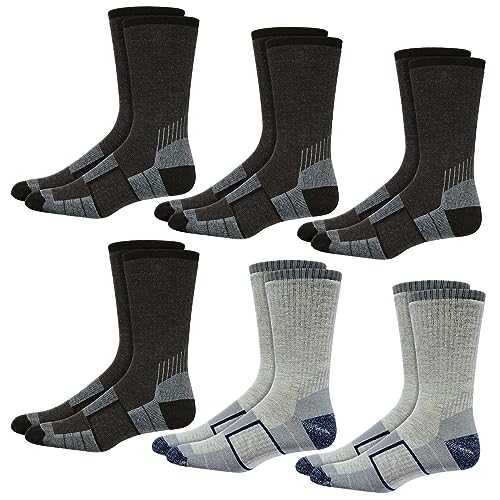 Kirkland Signature Men's Merino Wool Blend Sock, 6-pair, Black, 7-13