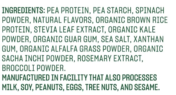Vega Protein & Greens, Vanilla, 25 Servings, 26.8 Oz