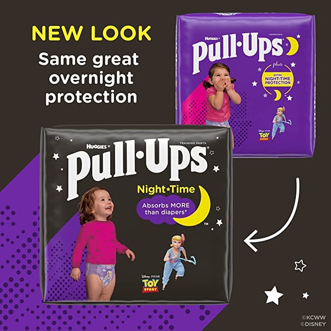 Pull-Ups Girls Potty Training Underwear, Easy Open Training Pants, New Leaf for Toddlers, giga Pack