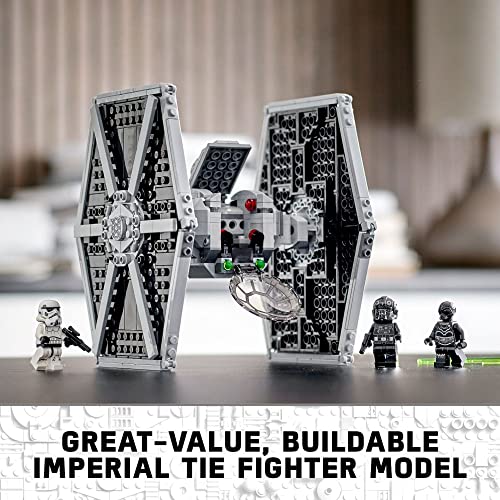 LEGO Star Wars Imperial TIE Fighter 75300 Building Toy with Stormtrooper and Pilot Minifigures from The Skywalker Saga