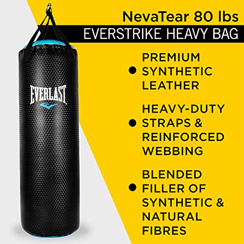 Everlast Everstrike Heavy Bag 80 lb - Black/Blue