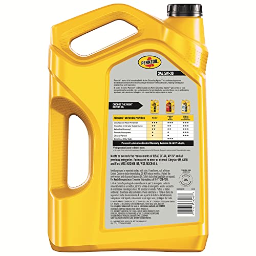 Pennzoil 5 Quart 5W-30 Motor Oil