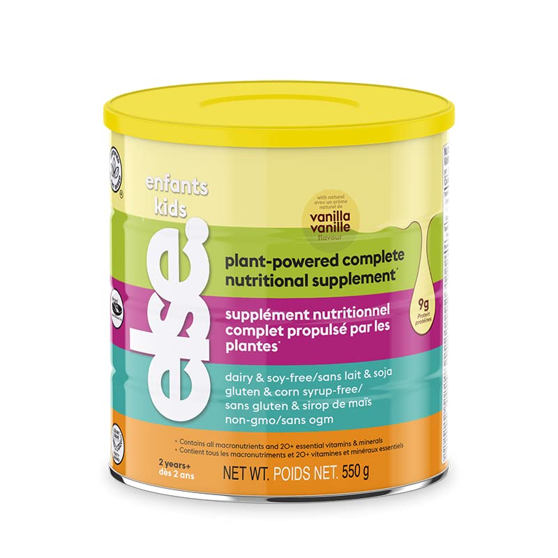 Else Nutrition Kids complete nutritional supplement Powder, Plant-Based, Clean, Dairy-Free, Soy-free, 550 g, Vanilla
