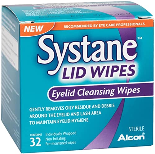 Systane 3 x Lid Wipes - Eyelid Cleansing Wipes - Sterile Count of 32