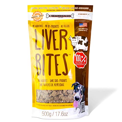 Chewmasters Beef Liver Bites Freeze Dried Dog Treats Bag, 500 G(2 Pack)