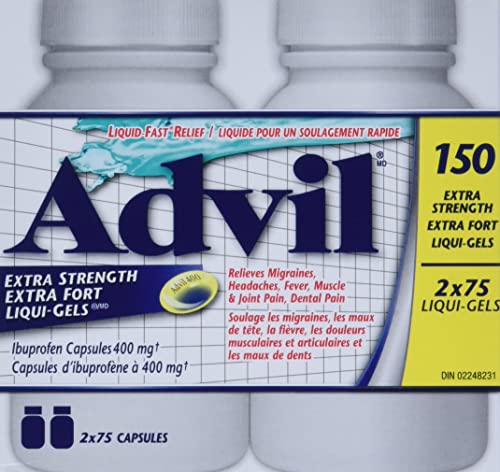 Advil Extra Strenght liqui gels 400mg (2 X 75 S), 150 Count